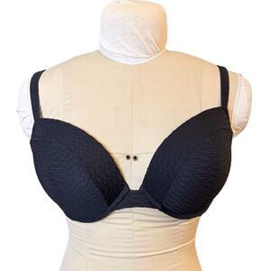 Victoria’s Secret Swim Top 36DD Black Adjustable Straps Underwire Push Up